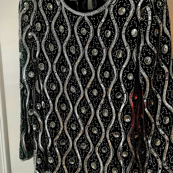 sachin and babi light blue dress Luxurious Beads Shiny Black Gold Gala Dresses Woman 2024 for Party Dress  Women Elegant Luxury Evening Gown Customized Formal main image 0